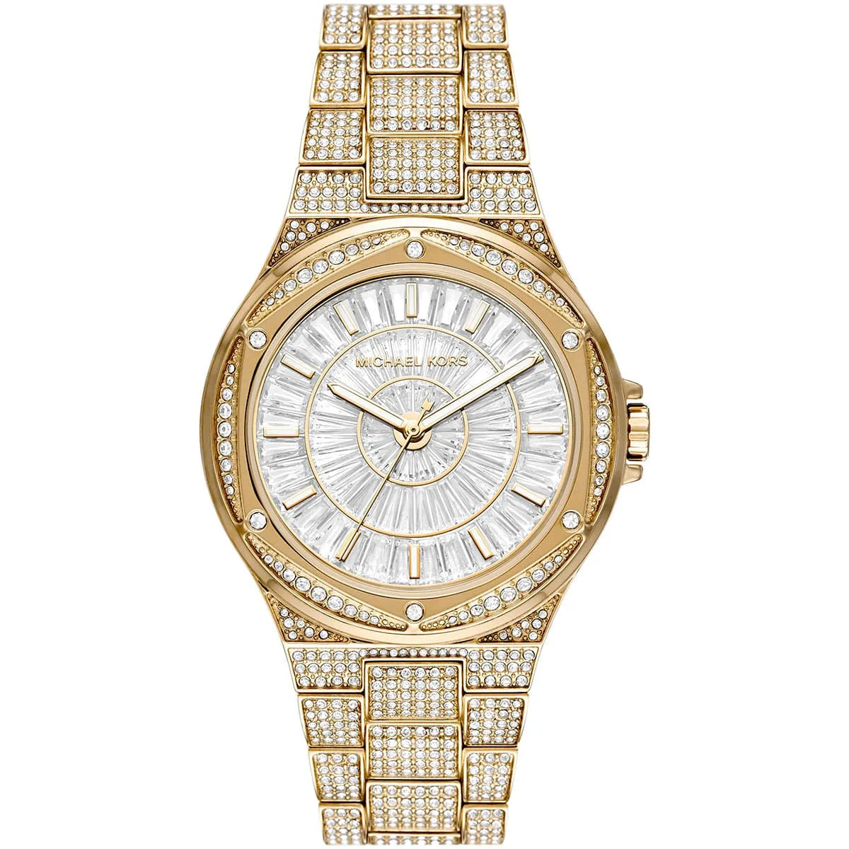 Michael Kors Oversized Lennox Pavé Gold-Tone Watch MK6991