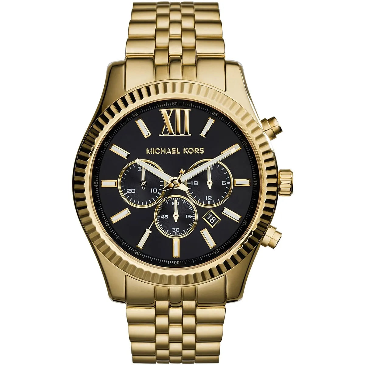Michael Kors Lexington Chronograph Black Dial Men's Watch - MK8286