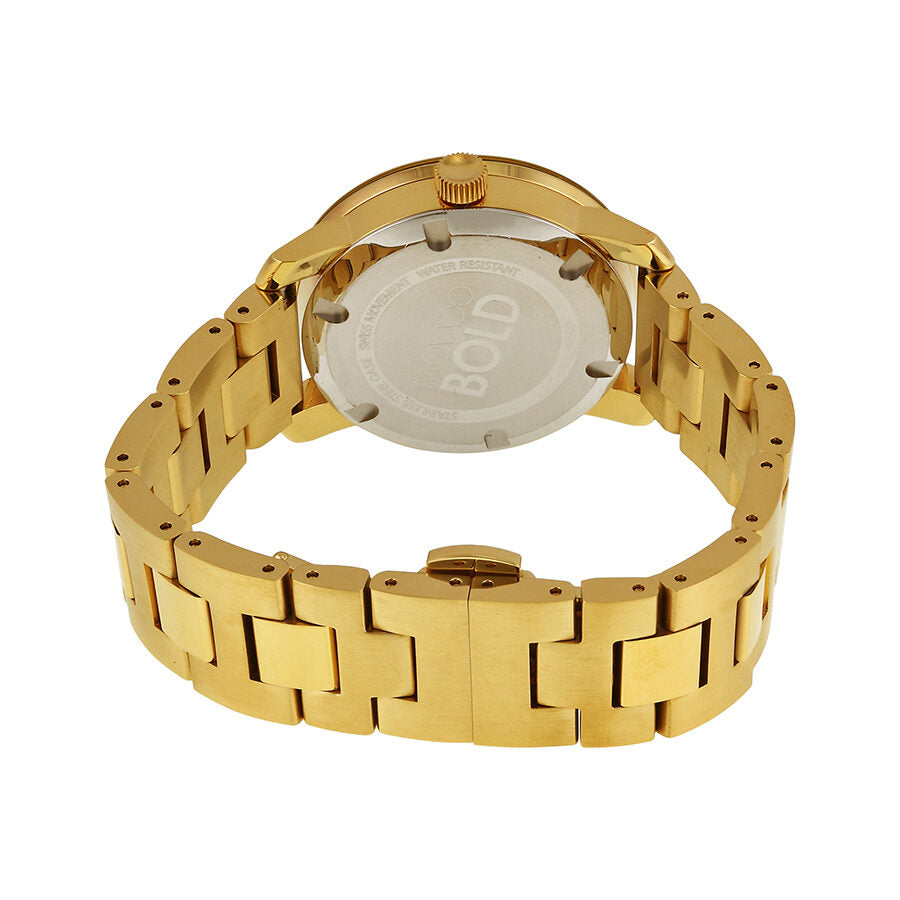 Movado Bold Gold Dial Yellow Gold Ion-plated Ladies Watch #3600104 - Kiwi Watches #3