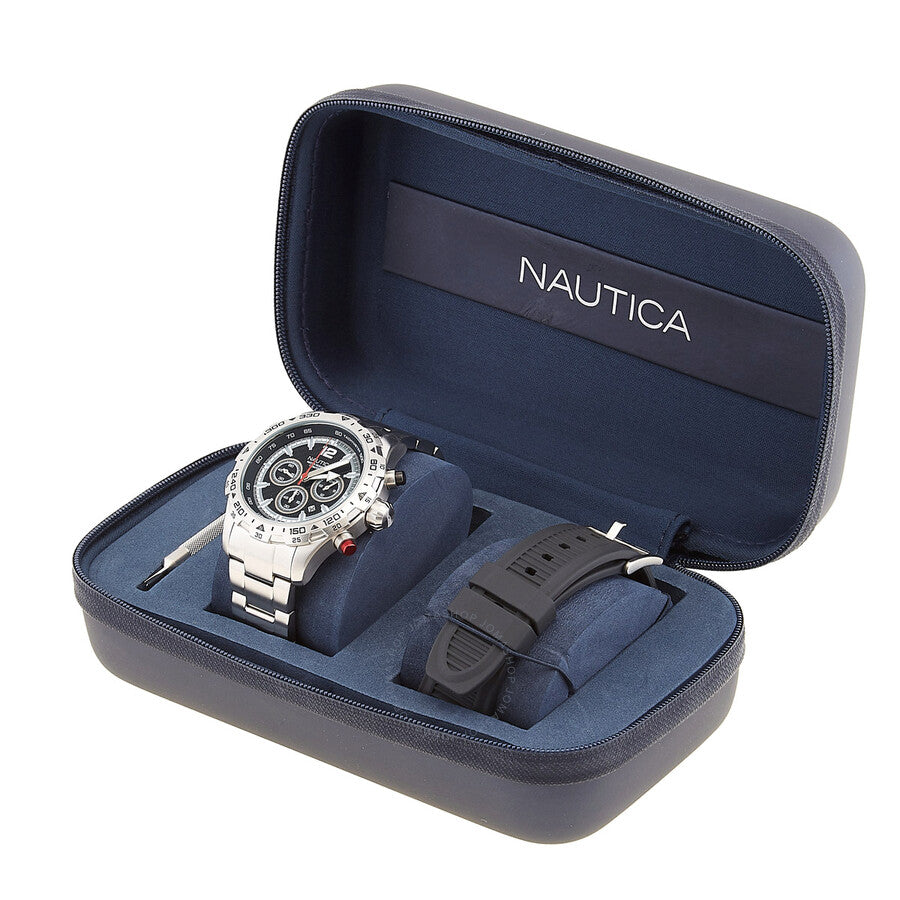 Nautica NST Chronograph Quartz Black Dial Men's Watch NAPNSS405 - The Watches Men & Co #4