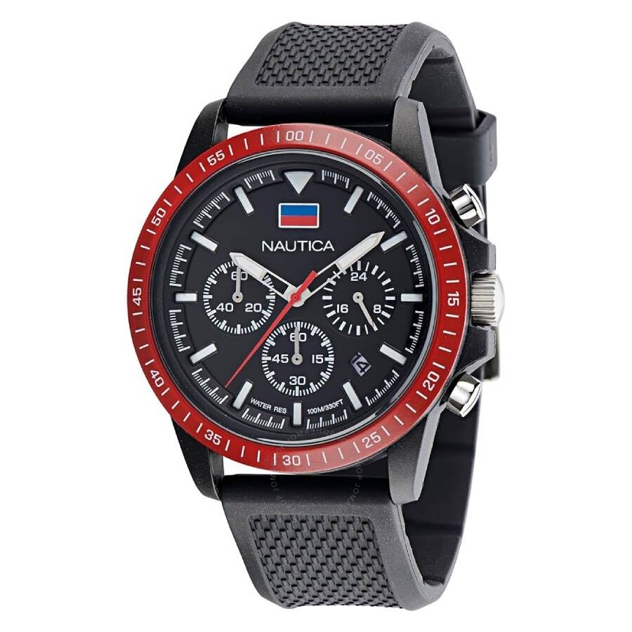 Nautica One Chronograph Quartz Black Dial Men's Watch NAPNOF3S8 - Dawson Watches