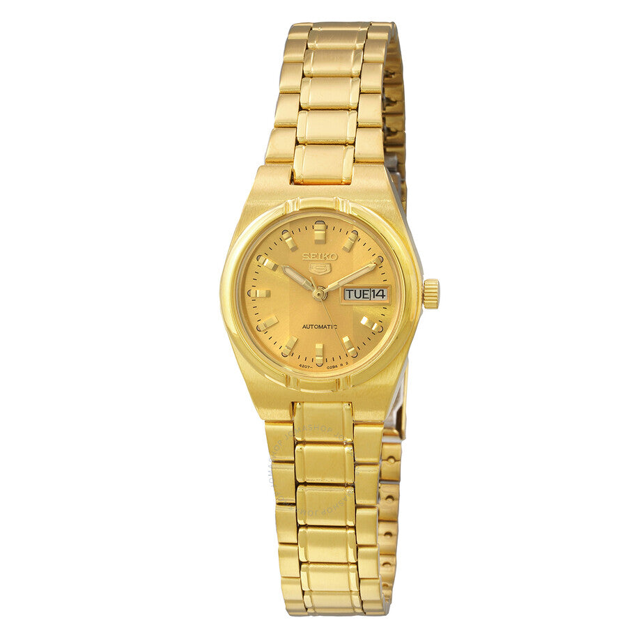 Open Box - Seiko Series 5 Automatic Gold Dial Ladies Watch SYM600K1 - Dawson Watches
