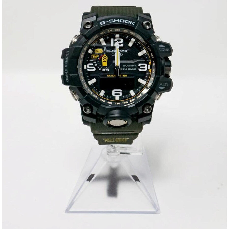 Pre-owned Casio G-Shock Mudmaster Perpetual Alarm World Time Chronograph Black Dial Men's Watch GWG1000-1A3 - Dawson Watches