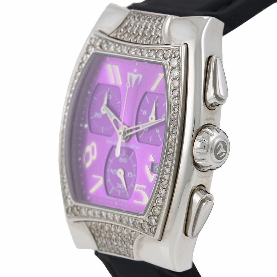 Pre-owned Technomarine TechnoSquare Purple Dial Ladies Watch DTSC09-BKA - Dawson Watches #2