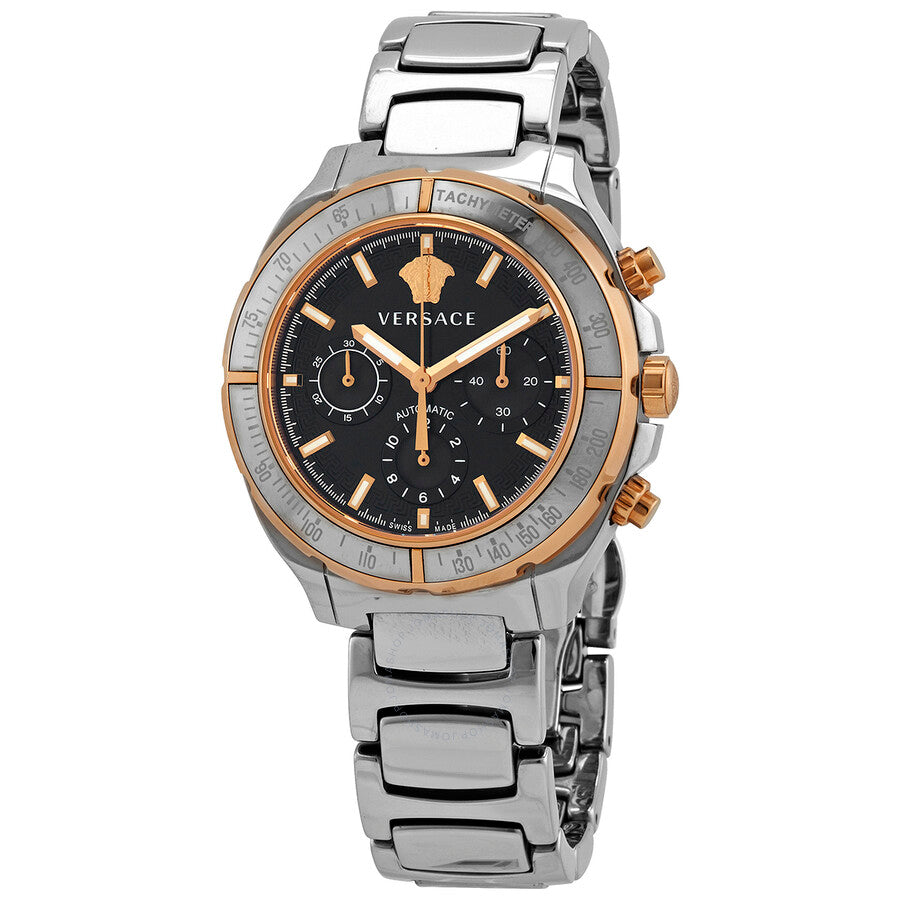 Pre-owned Versace Chronograph Automatic Black Dial Men's Watch VEK800519 - Dawson Watches