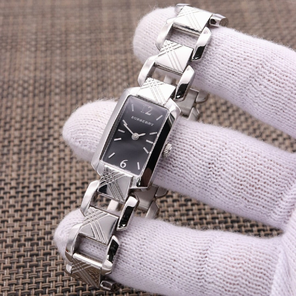 Burberry Signature Quartz Black Dial Silver Steel Strap Watch for Women - BU4210 BU4210 - Image 6