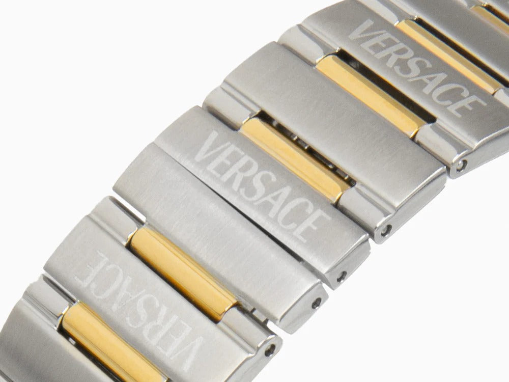 Versace Greca Logo Diver Quartz Green Dial Two Tone Steel Strap Watch for Men - VE8G00524 VE8G00524 - Image 7