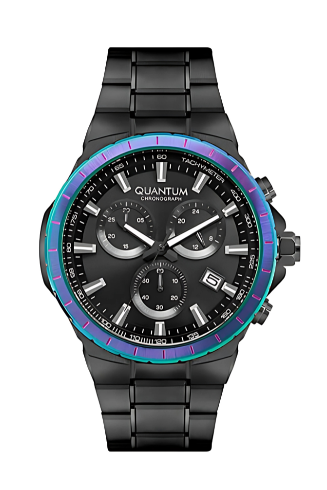 Quantum Black Dial Metal Strap Men’s Watch HNG813.650 - Watch