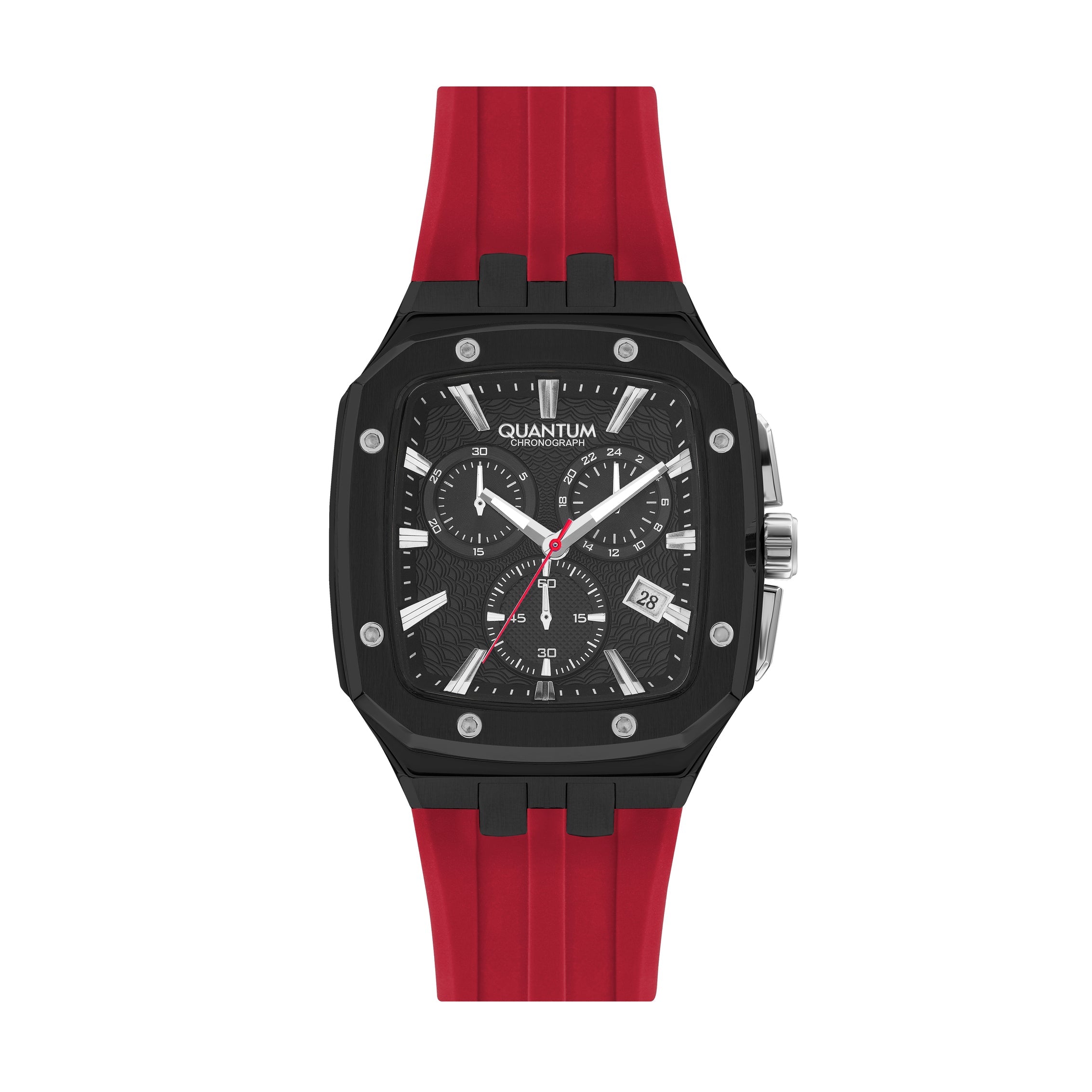 Quantum Men’s Black Dial Chronograph Watch – HNG1033.658 - Watch