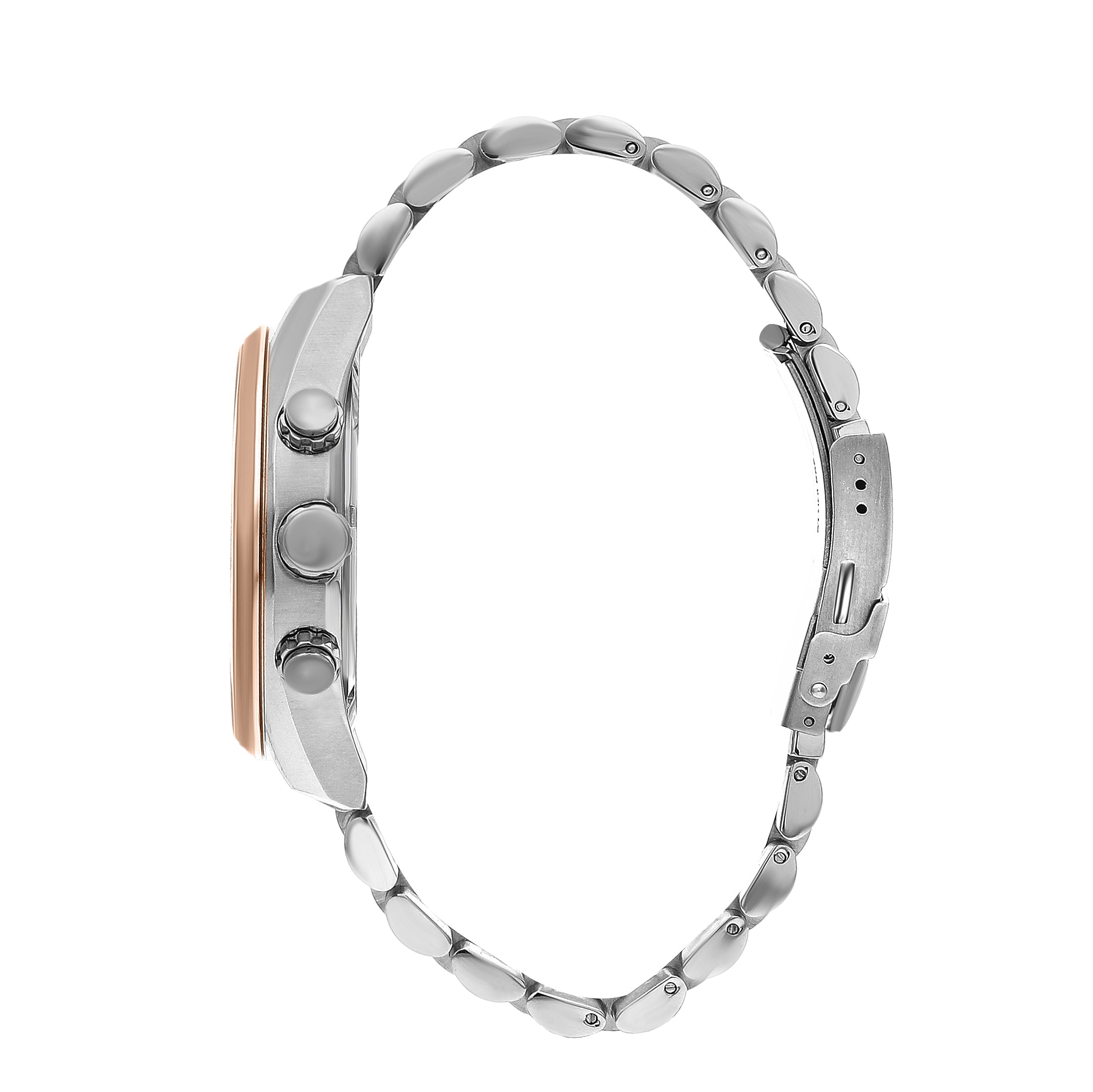 Quantum Men’s Rose Gold Dual Time Gun Dial Watch – PWG987.550 - Watch