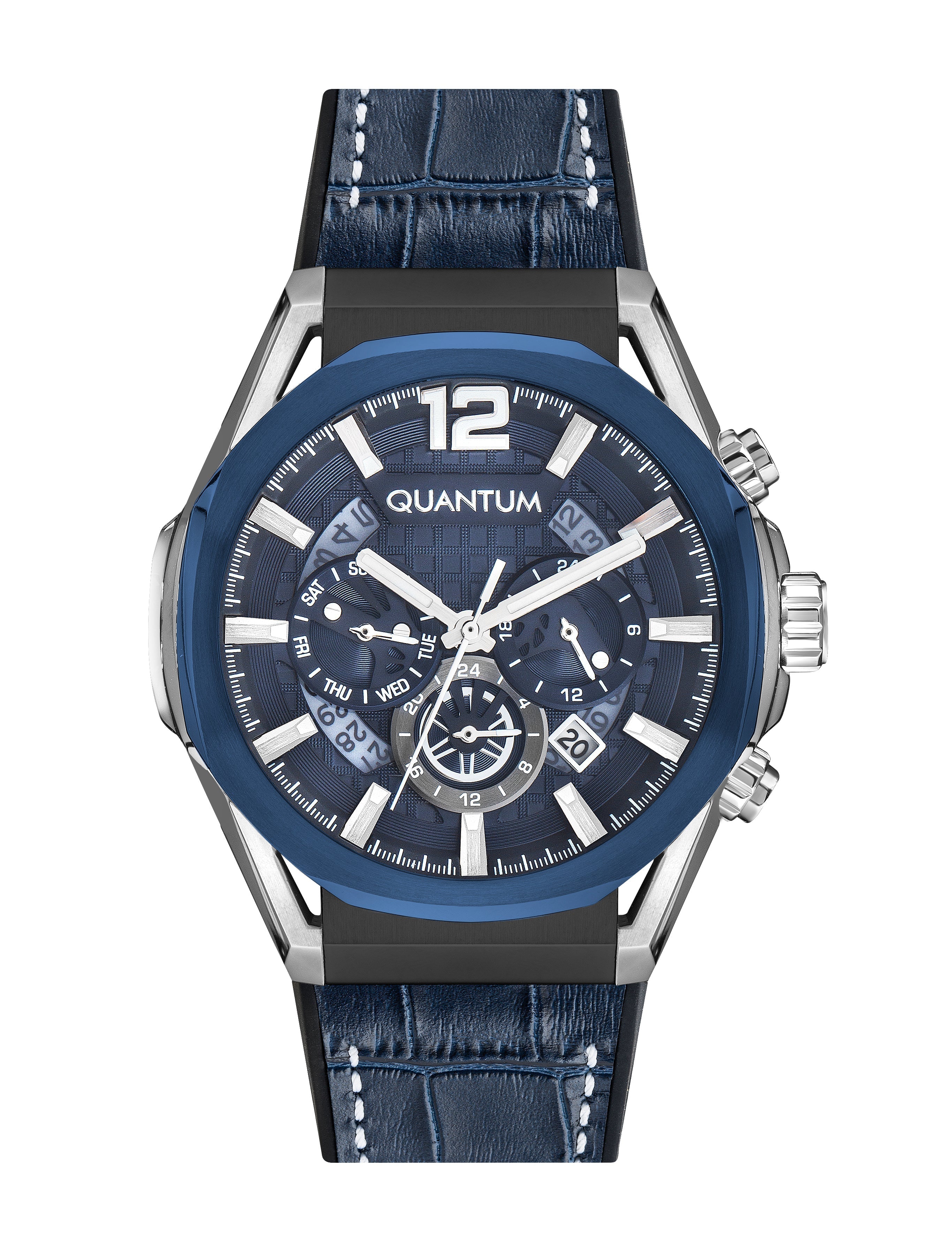 Quantum Powertech Men’s Blue Dial Chronograph Watch – PWG970.699 - Watch