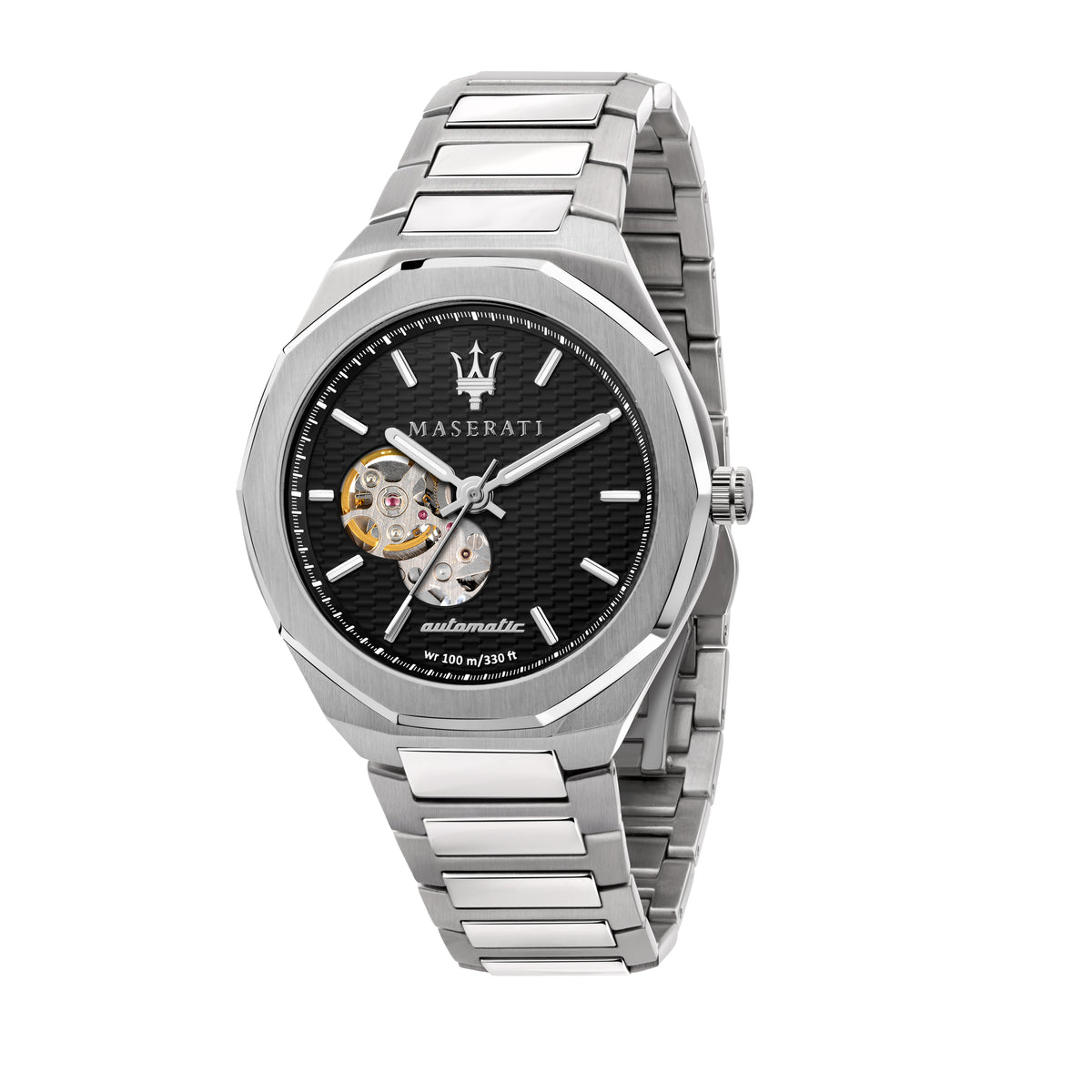 Maserati Stile Silver Automatic Black Dial Men's Watch  R8823142002 - Kiwi Watches