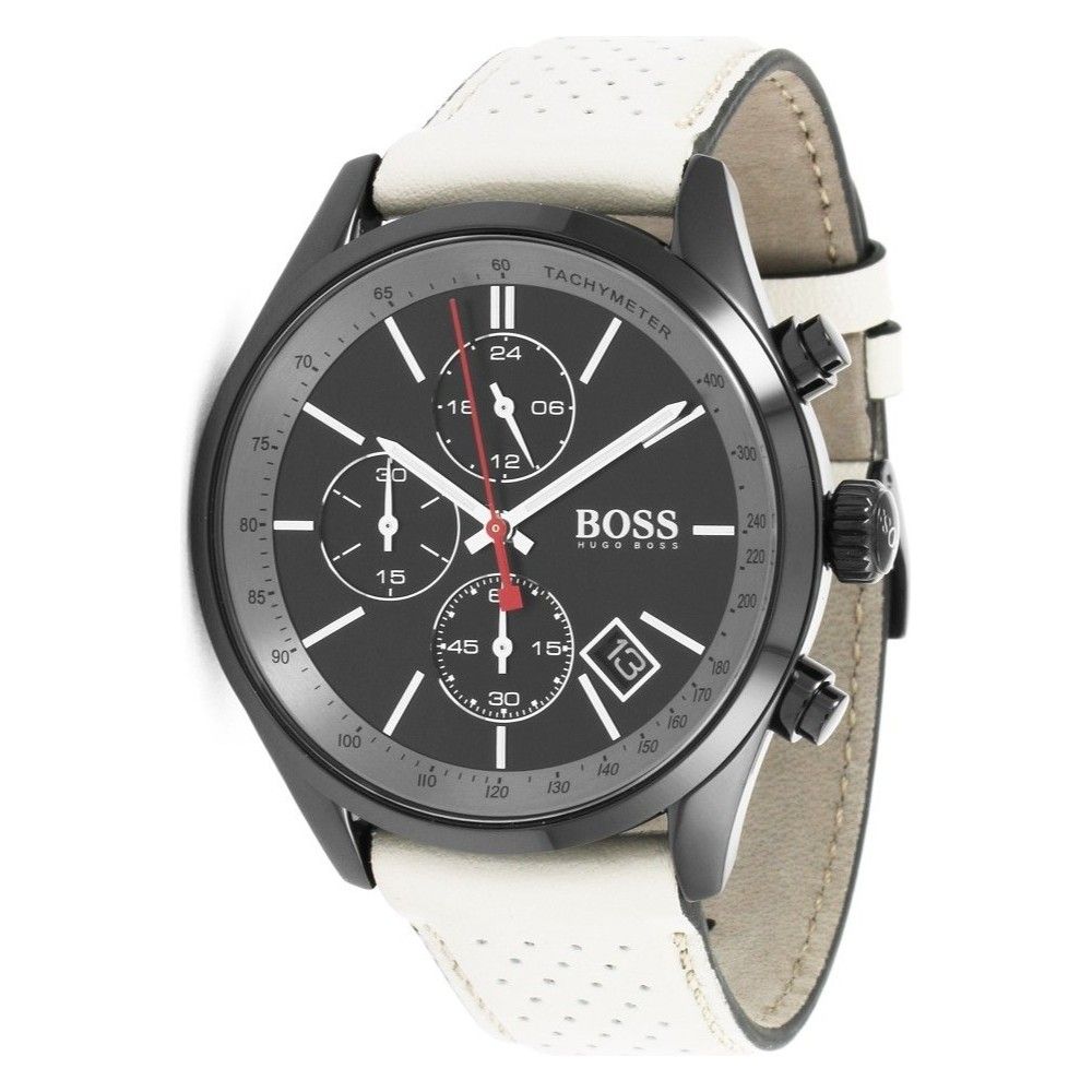 Hugo Boss Grand Prix Chronograph Black Dial Men's Watch 1513562 Water resistance: 30 meters Movement: Quartz