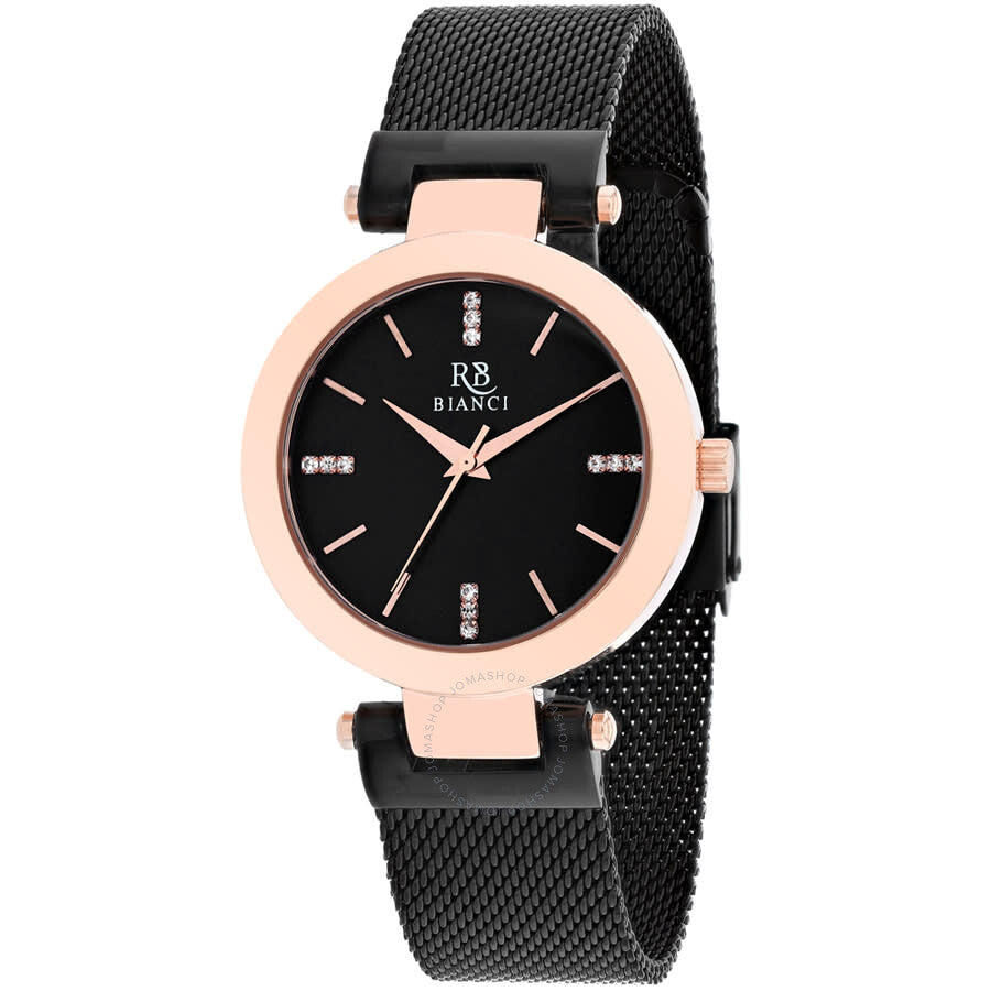 Roberto Bianci Cristallo Quartz Black Dial Ladies Watch RB0405 - Dawson Watches