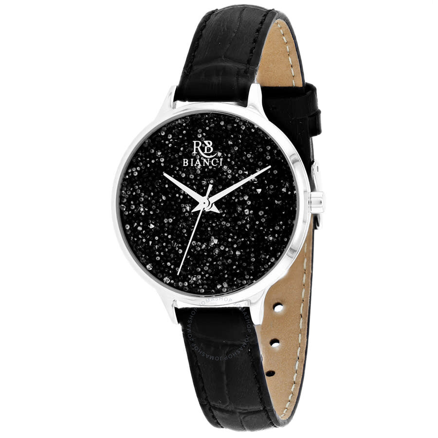Roberto Bianci Gemma Quartz Black Dial Ladies Watch RB0243 - The Watches Men & Co