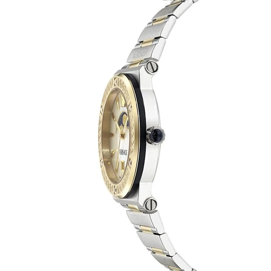 Versace Greca Logo Moonphase Mother of Pearl Dial Two Tone Steel Strap Watch for Women - VE7G00524 VE7G00524 - Image 3