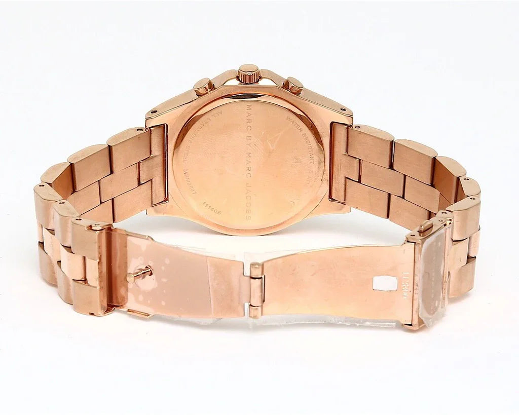 Marc By Marc Jacobs Blade Chronograph Pearl Dial Rose Gold Watch MBM8637