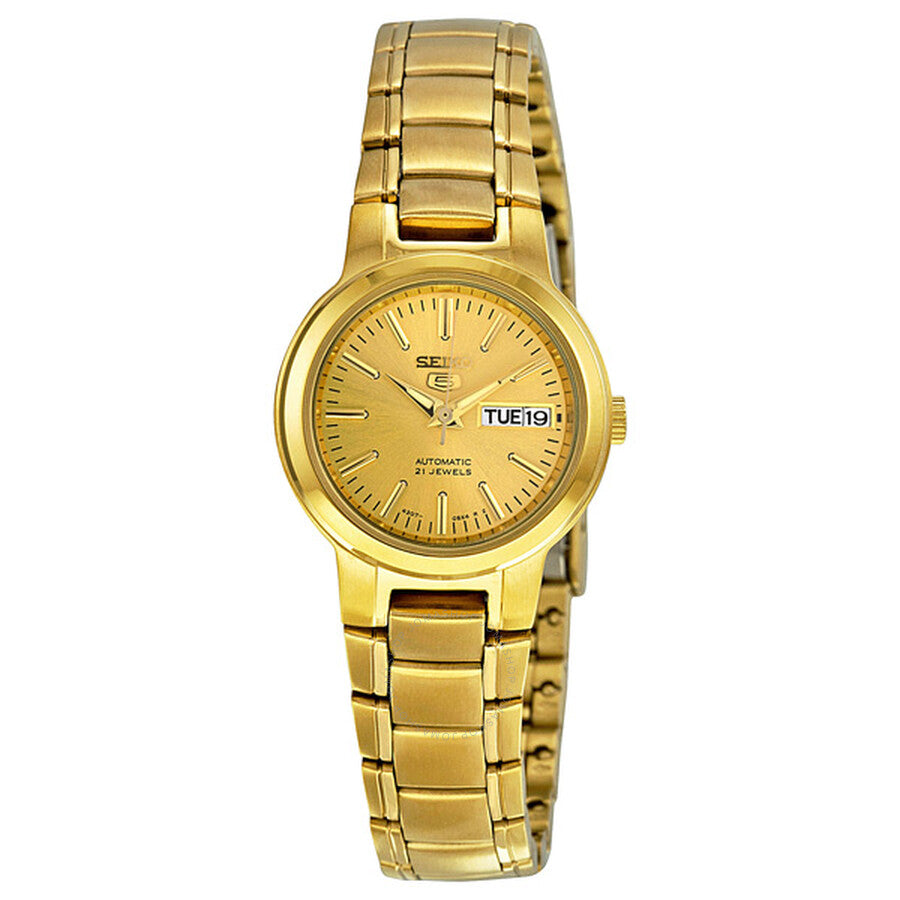 Seiko Series 5 Automatic Gold Dial Ladies Watch SYME46 - Dawson Watches