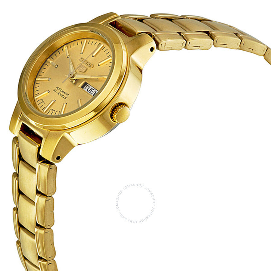 Seiko Series 5 Automatic Gold Dial Ladies Watch SYME46 - Dawson Watches #2