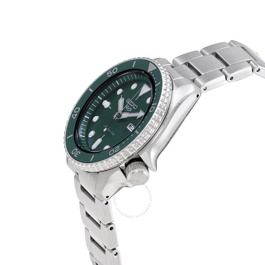 Seiko 5 Automatic Green Dial Men's Watch SRPD61 - The Watches Men & Co #2