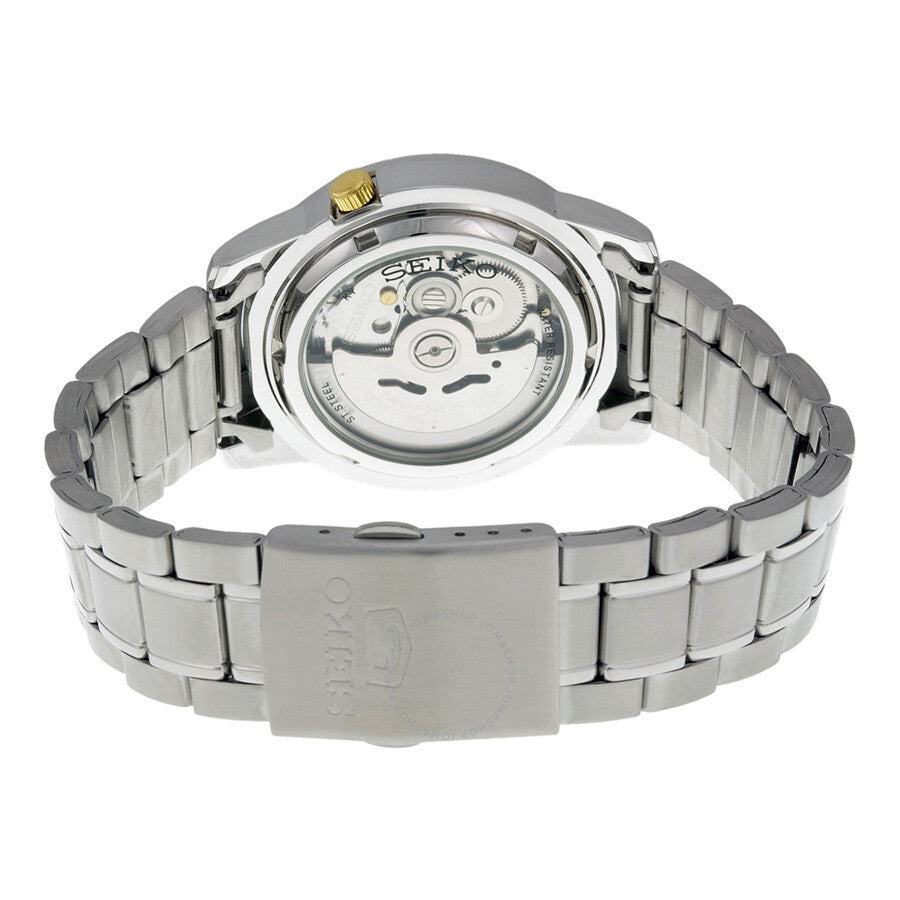 Seiko 5 Silver Stainless Steel Automatic Men's Watch SNKK09 - Dawson Watches #3
