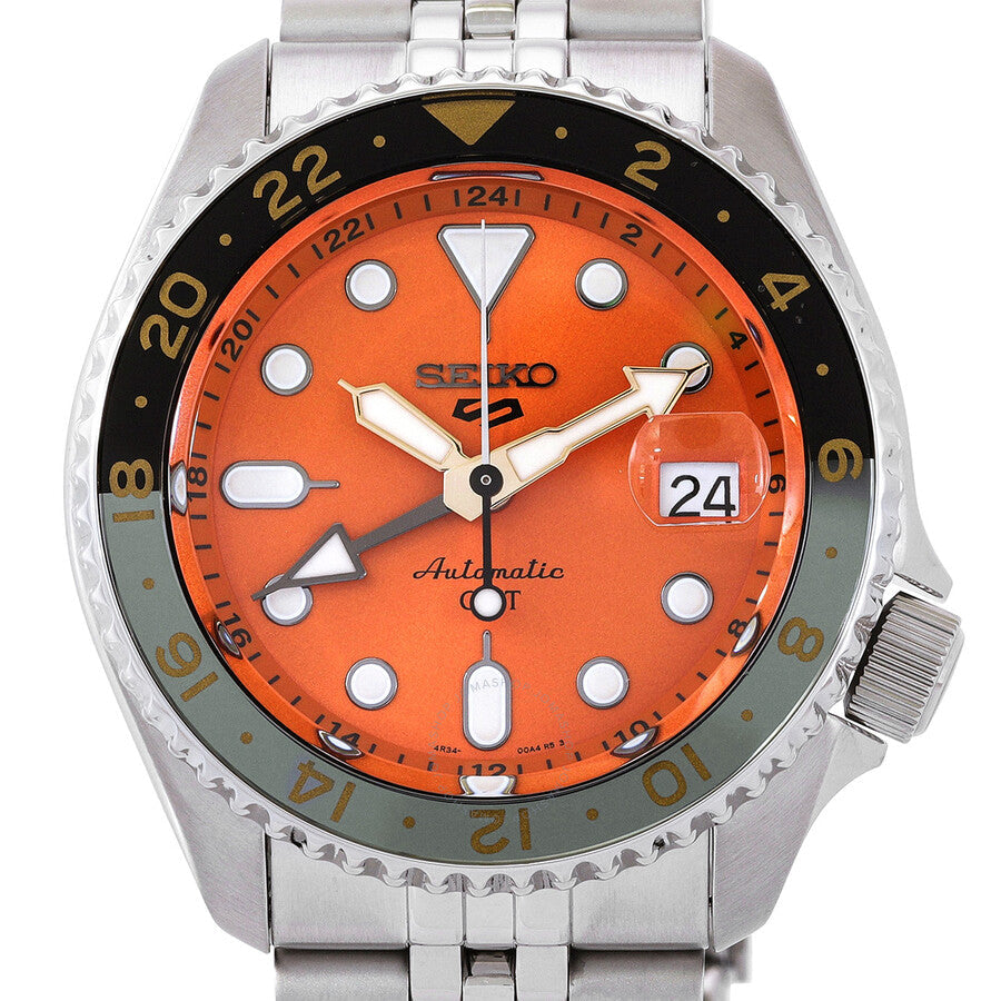 Seiko 5 Sports GMT Automatic Orange Dial Men's Watch SSK005K1 - Dawson Watches #4