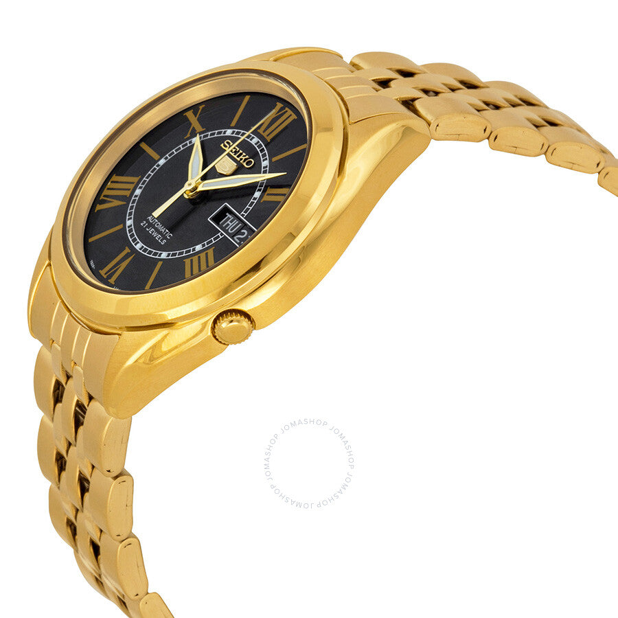 Seiko 5 Vintage Automatic Black Dial Yellow Gold-plated Men's Watch SNKL40 - Dawson Watches #2