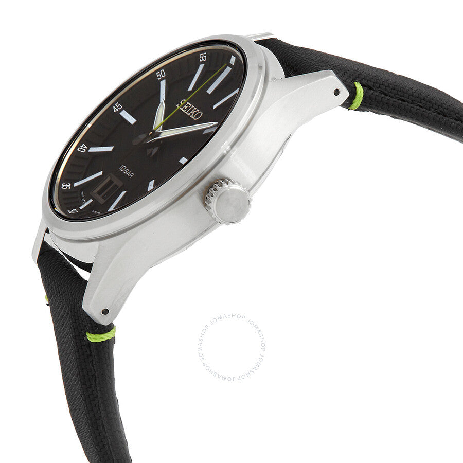 Seiko Big Date Quartz Black Dial Men's Watch SUR517P1 - Dawson Watches #2