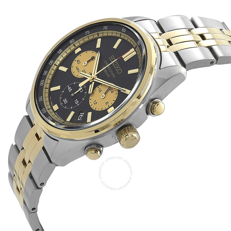Seiko Chronograph Quartz Black Dial Men's Watch SSB430P1 - Dawson Watches #2