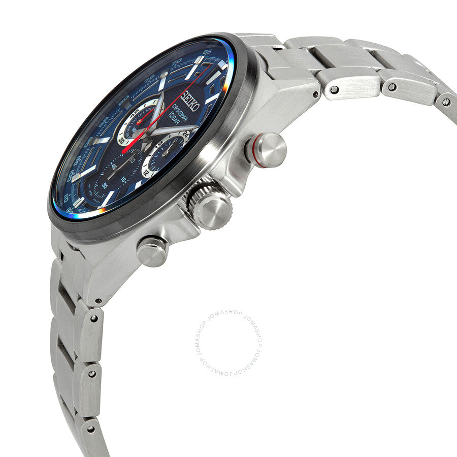 Seiko Chronograph Quartz Blue Dial Men's Watch SSB407P1 - Dawson Watches #2
