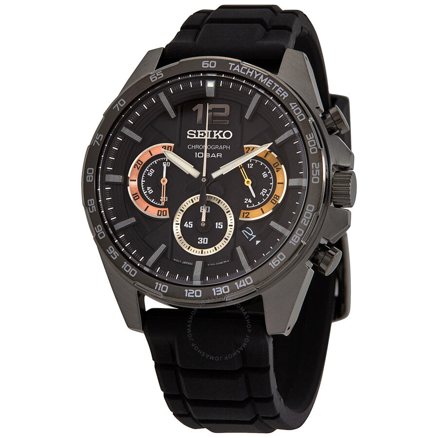 Seiko Conceptual Chronograph Quartz Black Dial Men's Watch SSB349P1