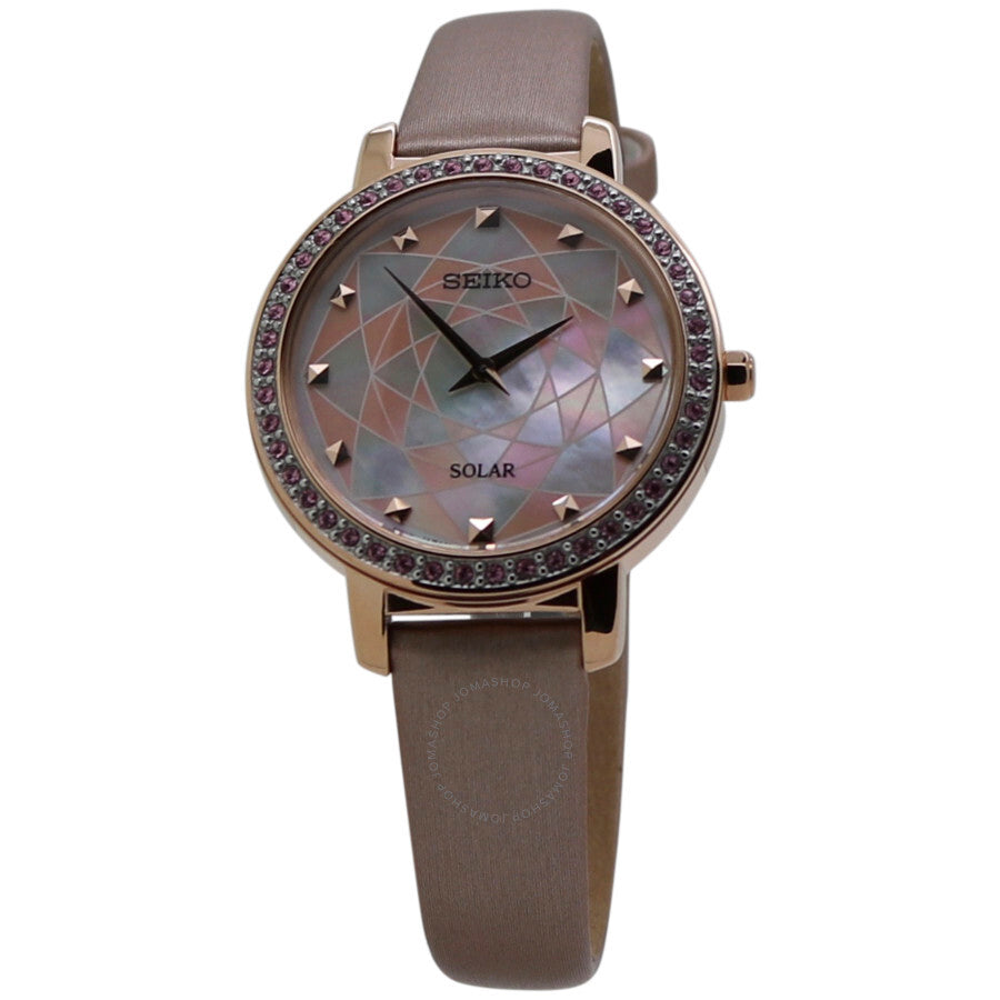 Seiko Crystal Mother of Pearl Dial Ladies Watch SUP456P1 - Dawson Watches