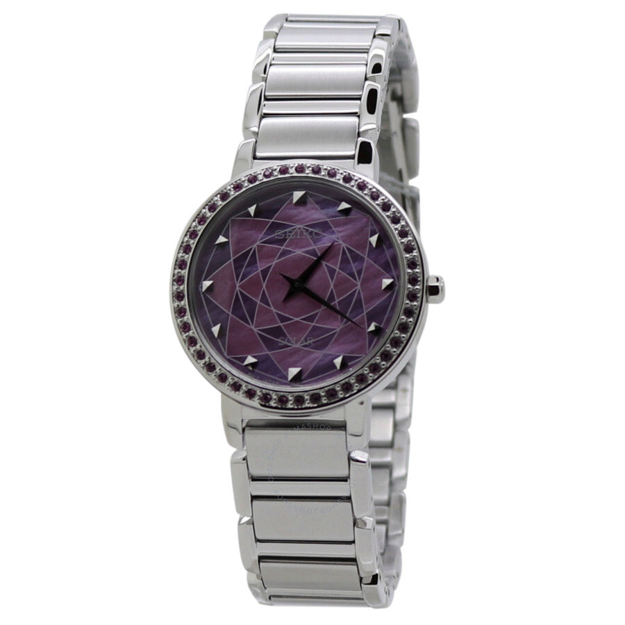Seiko Discover More Crystal Pink Dial Ladies Watch SUP453P1 - Dawson Watches
