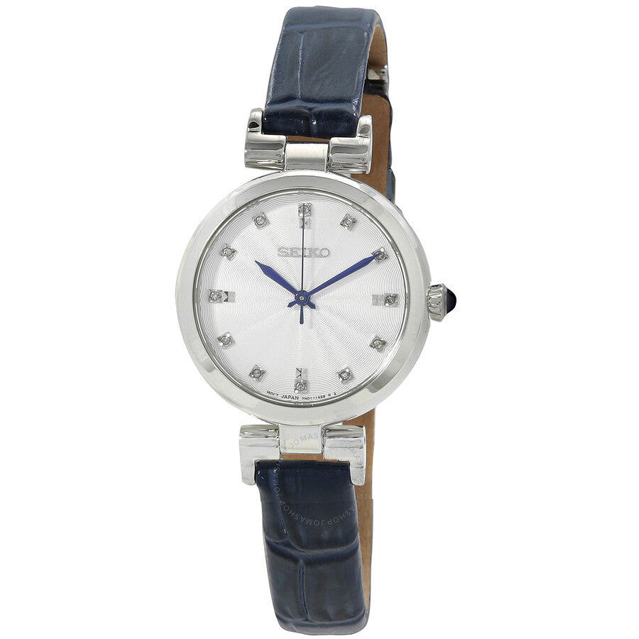 Seiko Dress Quartz Diamond White Dial Ladies Watch SRZ545 - Dawson Watches