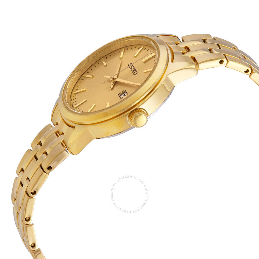 Seiko Essentials Quartz Champagne Dial Ladies Watch SUR444 - The Watches Men & Co #2