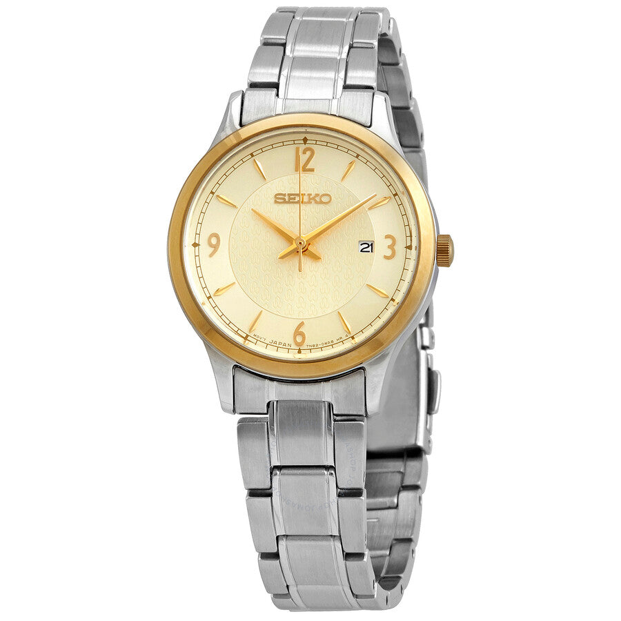 Seiko Essentials Quartz Champagne Dial Ladies Watch SXDH04P1 - Dawson Watches