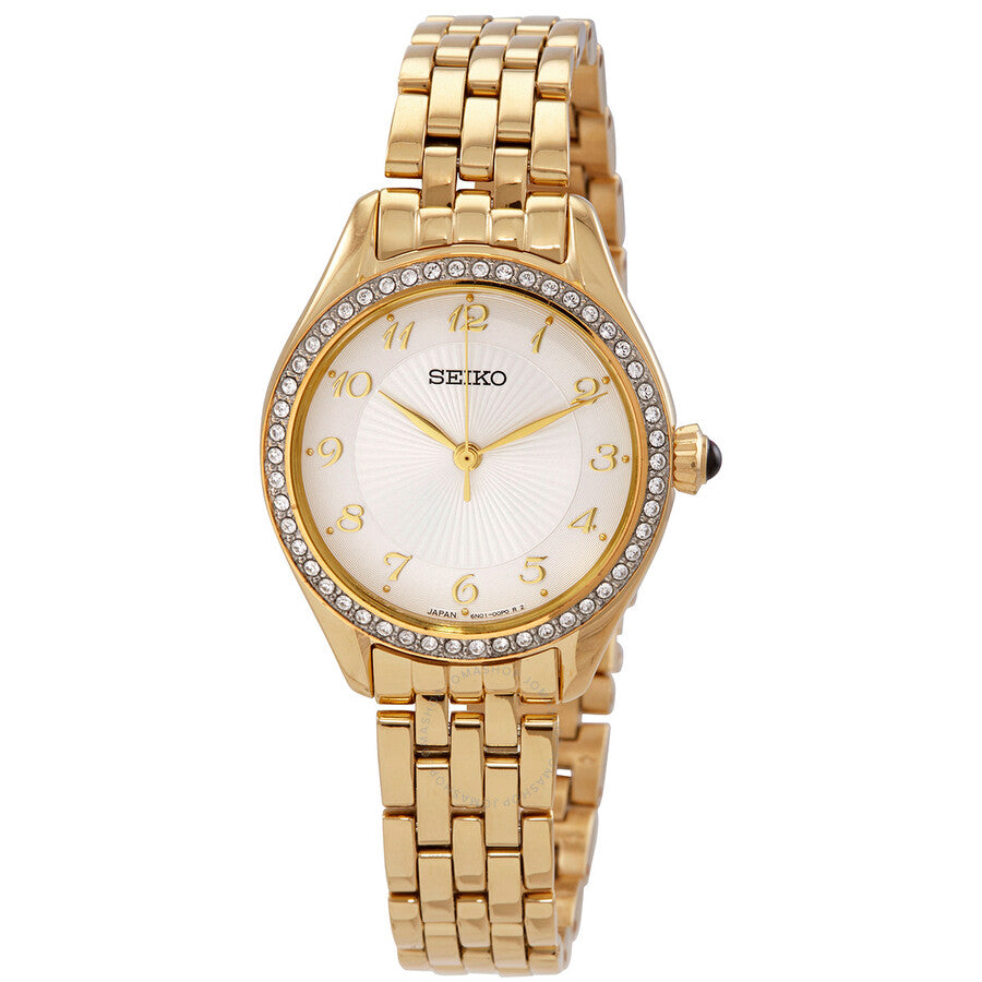 Seiko Essentials Quartz Silver Dial Ladies Watch SUR394 - The Watches Men & Co