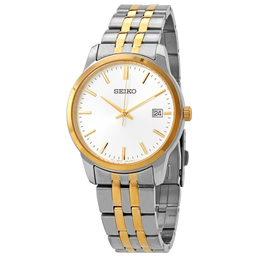 Seiko Essentials Quartz White Dial Men's Watch SUR402 - The Watches Men & Co