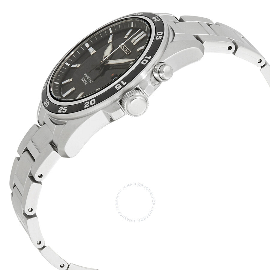 Seiko Kinetic Black Dial Stainless Steel Men's Watch SKA785 - Dawson Watches #2