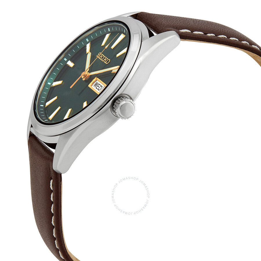 Seiko Neo Classic Quartz Green Dial Men's Watch SUR449P1 - Dawson Watches #2