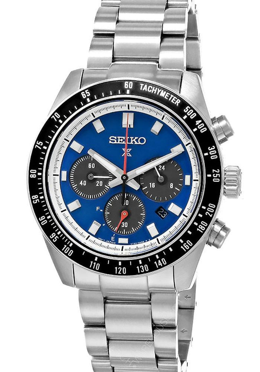 Seiko Prospex Speedtimer Solar Chronograph Silver Men's Watch SSC931