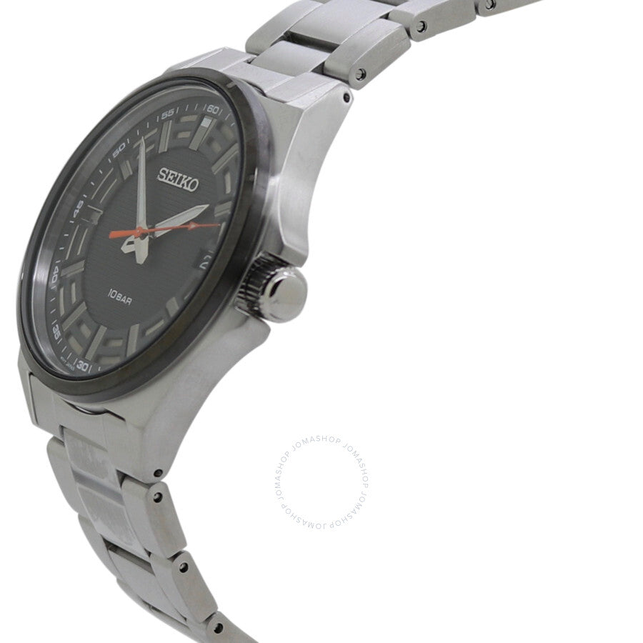 Seiko Quartz Crystal Black Dial Men's Watch SUR507P1 - Dawson Watches #2