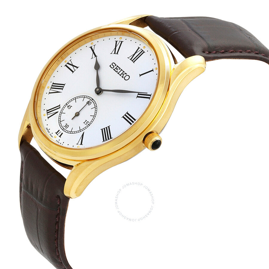 Seiko Quartz White Dial Men's Leather Watch SRK050P1 - Dawson Watches #2