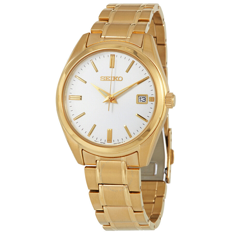 Seiko Quartz White Dial Men's Watch SUR314P1 - The Watches Men & Co