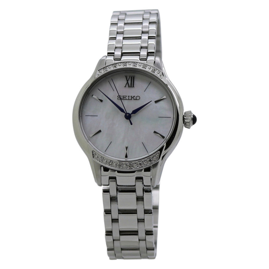 Seiko Quartz White Dial Stainless Steel Ladies Watch SRZ543P1 - Dawson Watches