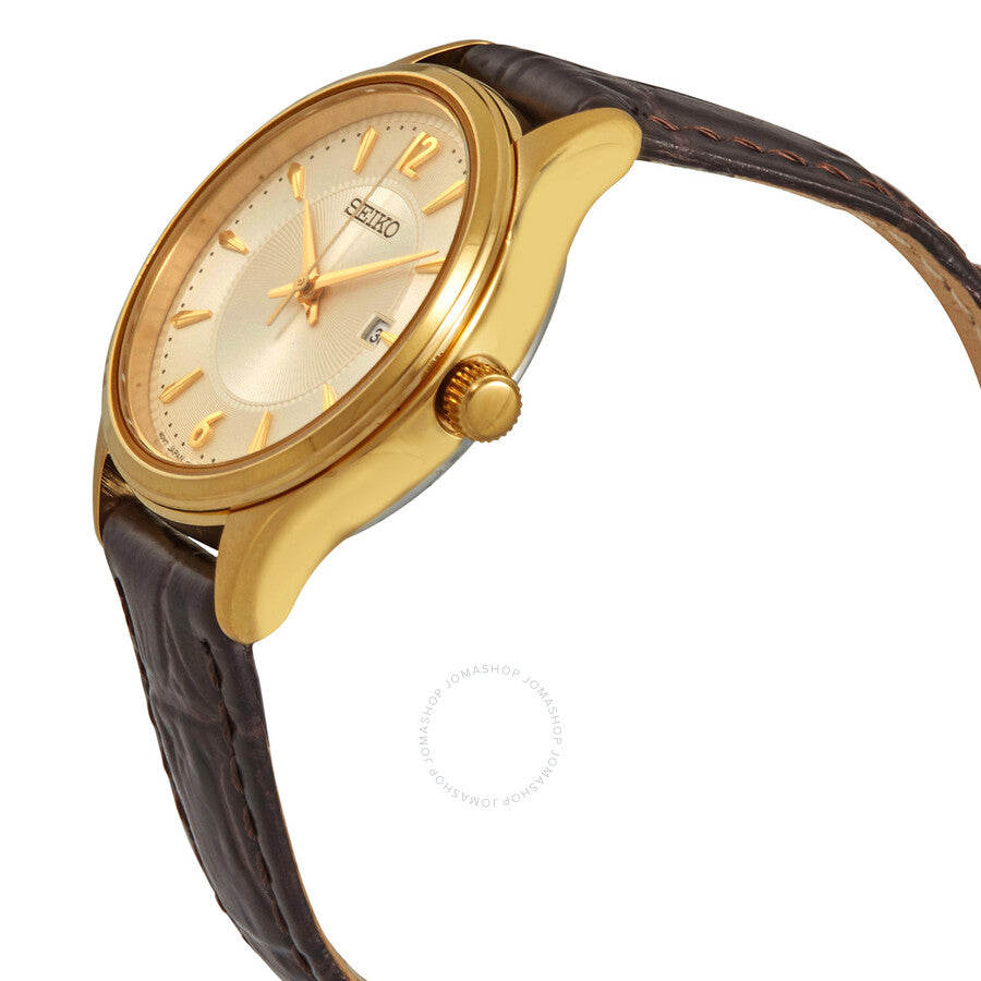 Seiko Sapphire Quartz Champagne Dial Ladies Watch SUR478P1 - Dawson Watches #2