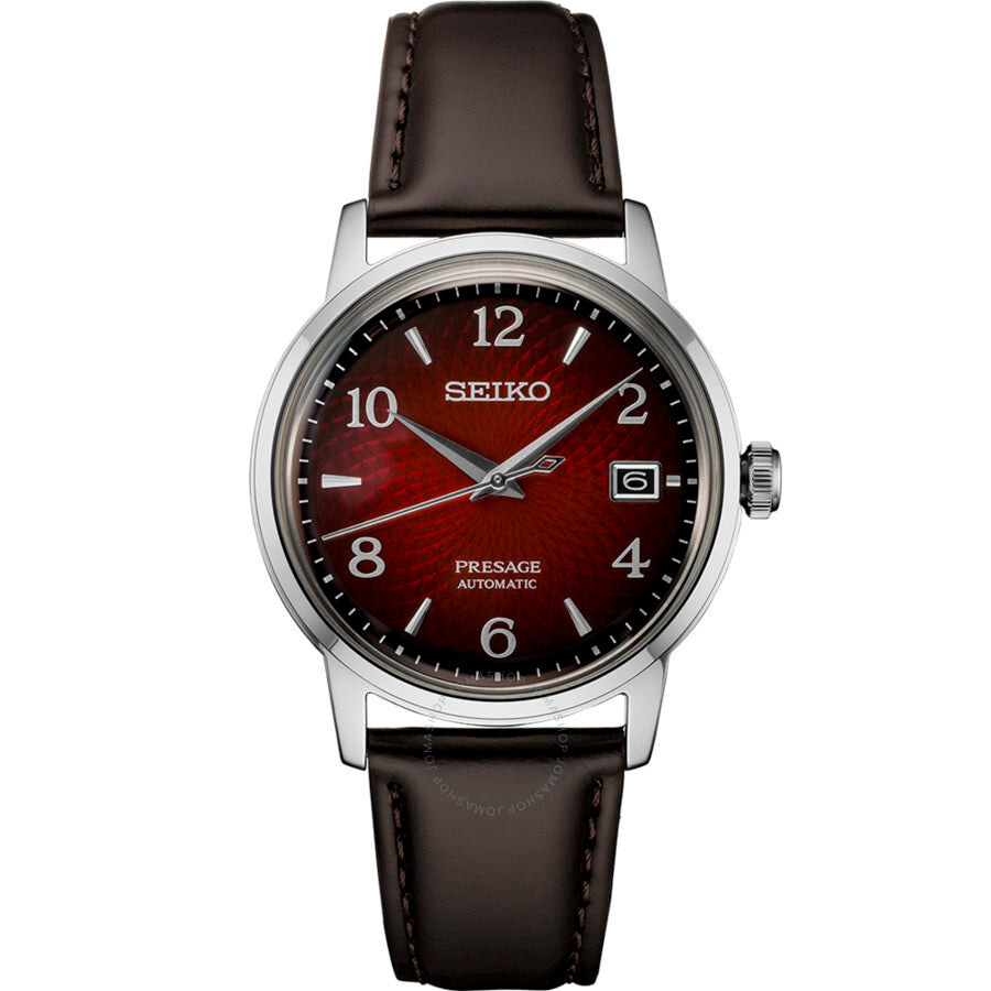 Seiko Presage Cocktail Automatic Red Dial Men's Watch SRPE41 - Dawson Watches
