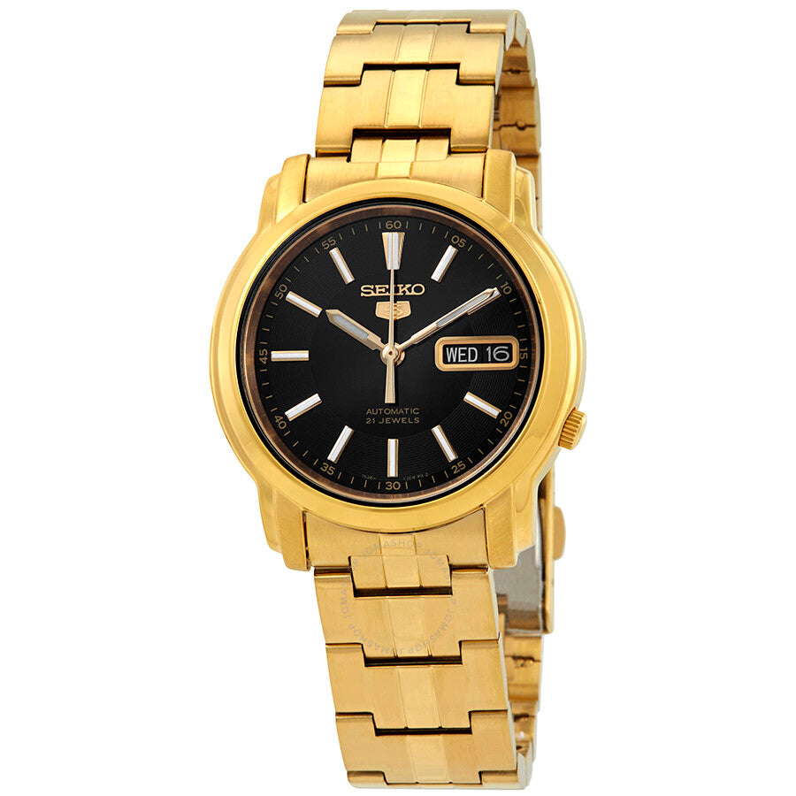 Seiko Series 5 Automatic Black Dial Men's Watch SNKL88 - The Watches Men & Co