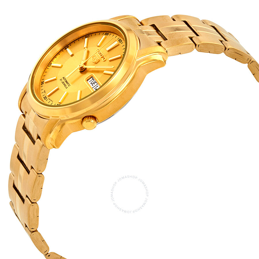 Seiko Series 5 Automatic Gold Dial Yellow Gold-tone Men's Watch SNKL86 - Dawson Watches #2