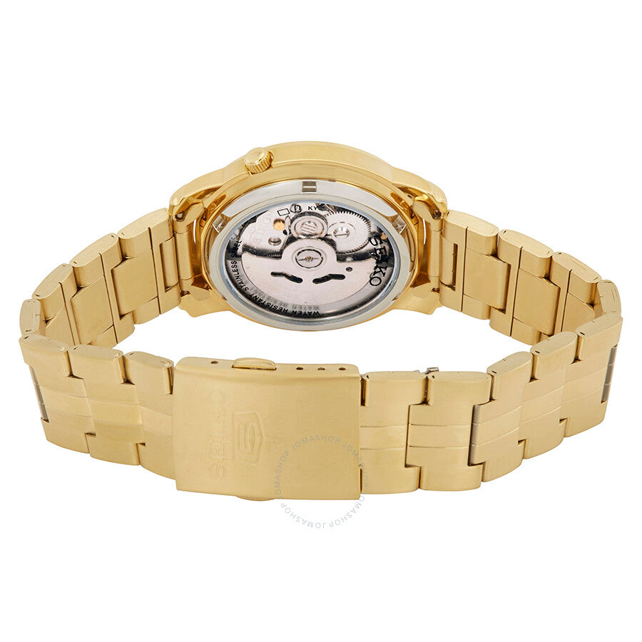 Seiko Series 5 Automatic Gold Dial Yellow Gold-tone Men's Watch SNKL86 - Dawson Watches #3